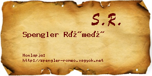Spengler Rómeó névjegykártya